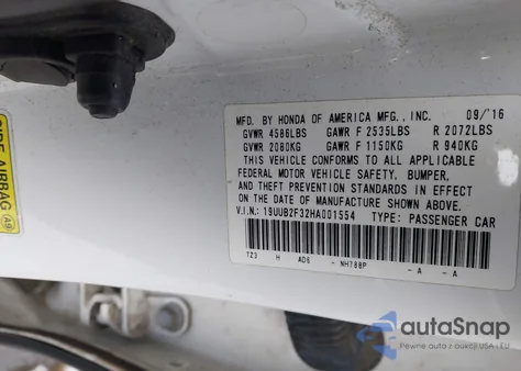 2017 Acura Tlx V6 z USA, uszkodzony, nr VIN 19UUB2F32HA001554